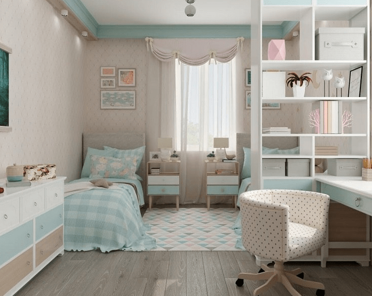 Милая детская комната в пастельных тонах