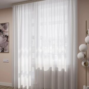 Готовые шторы тюль Вуаль белый