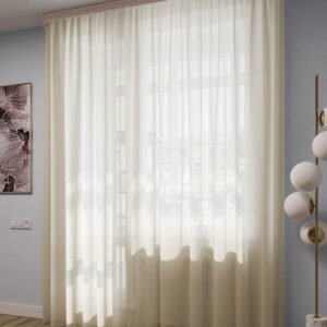 Готовые шторы тюль Вуаль молочный