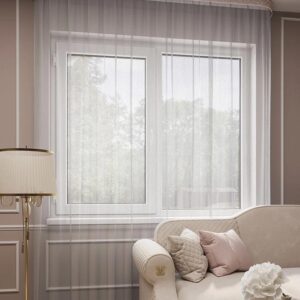 Готовая штора тюль Грек серый